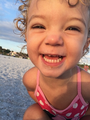 Beach sand person girl Photo