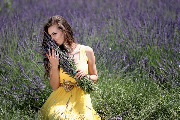 Nature grass plant girl Photo