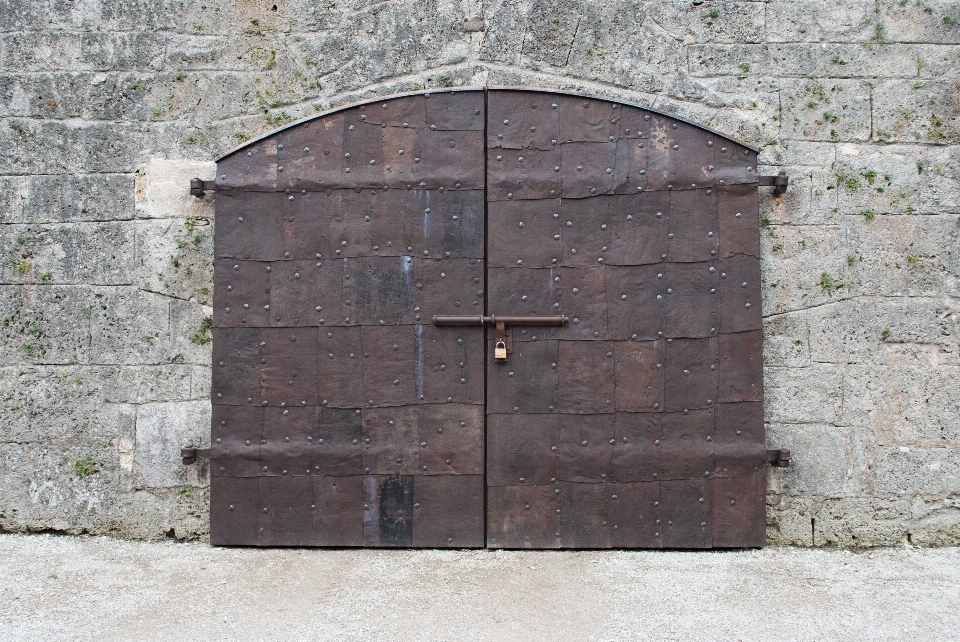 Wood building castle stone wall