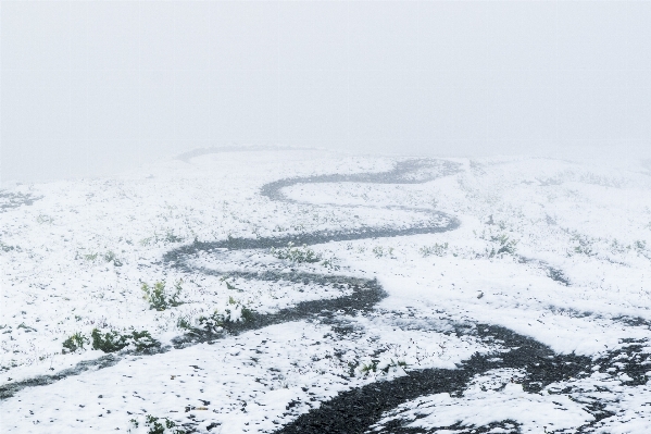 Foto Caminho neve inverno névoa