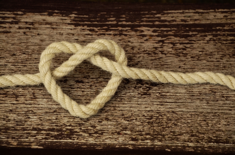 Rope number love heart