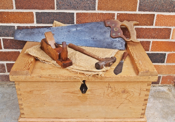 Wood hammer equipment box Photo