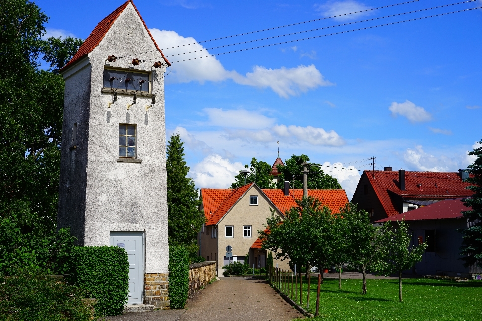 Die architektur himmel straße haus