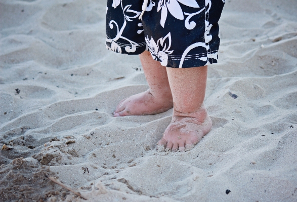 Hand beach coast sand Photo