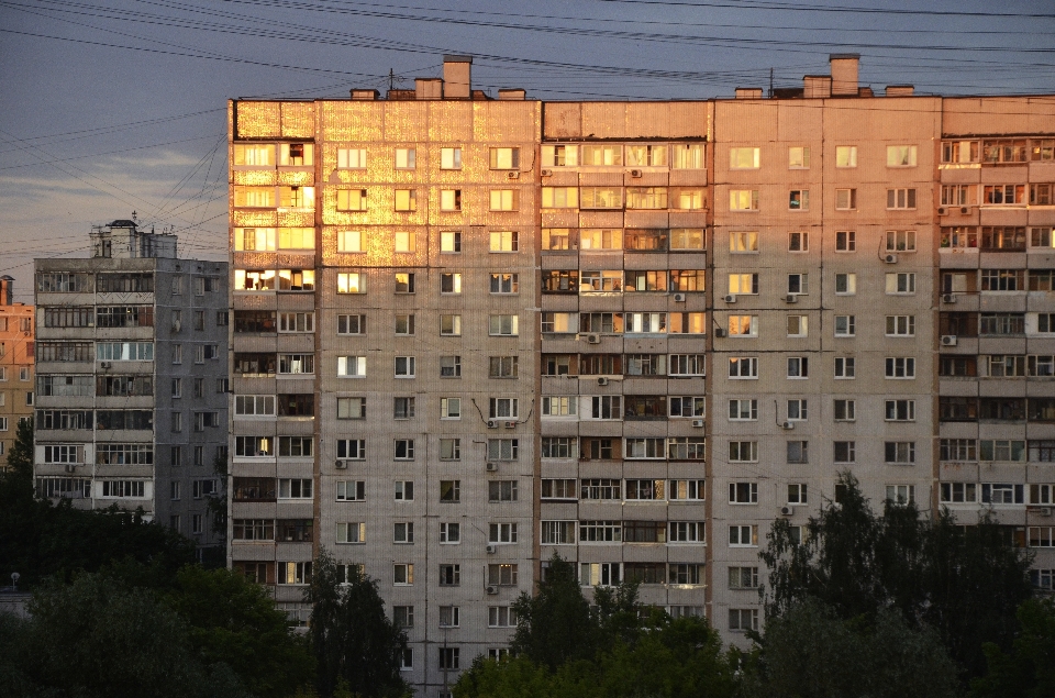 Die architektur sonnenuntergang haus fenster