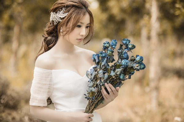 Forest girl woman hair Photo