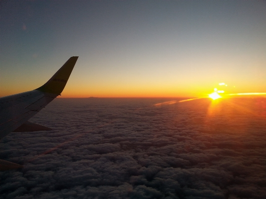 Sea horizon wing cloud Photo