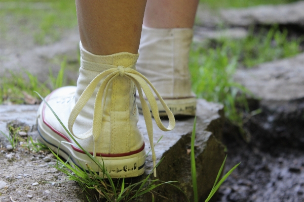 Hand grass shoe lawn Photo