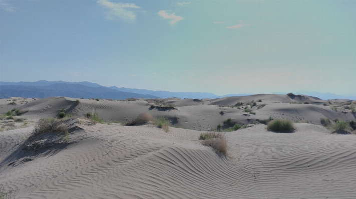 Landscape sand sky white Photo