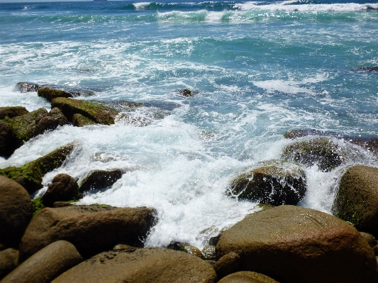 Foto Pantai lanskap laut pesisir