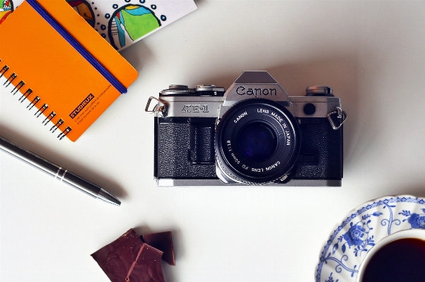 Desk coffee camera photography Photo