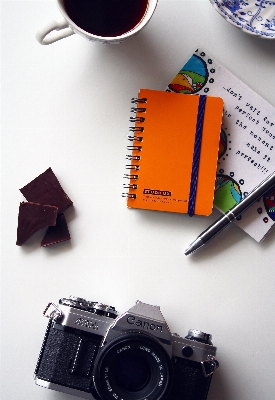 Desk coffee camera photography Photo