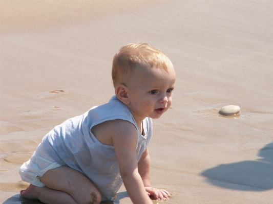 Beach sea sand person Photo