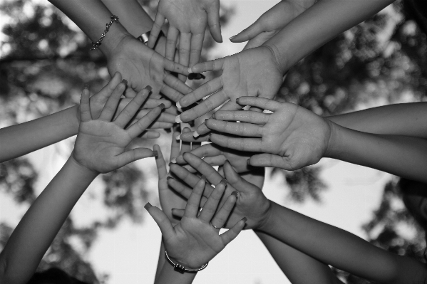 Hand black and white photography model Photo