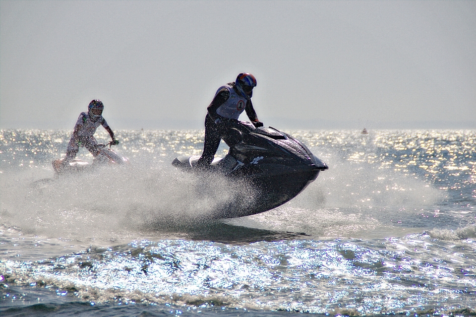 мужчина море вода спорт