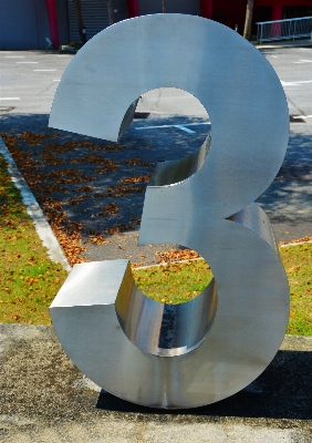 Architecture number steel sign Photo