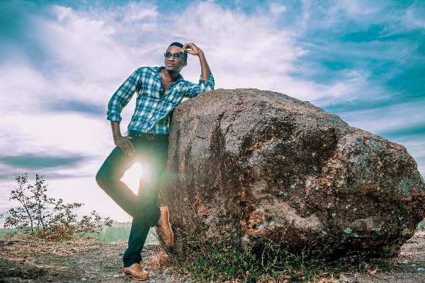 Man landscape sea outdoor Photo