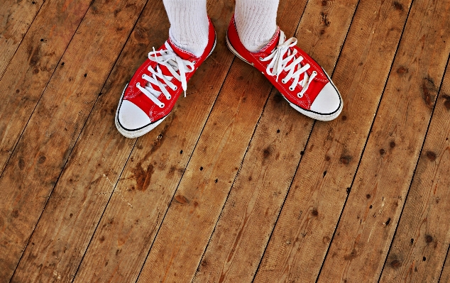 Hand walking shoe floor Photo