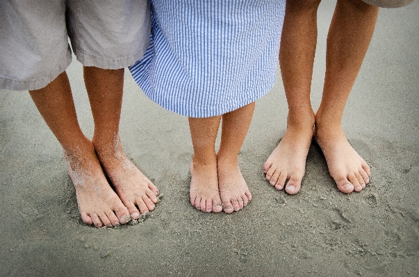 Hand beach shoe white Photo