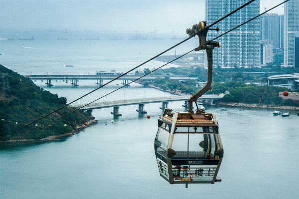 Sea snow sky bridge Photo