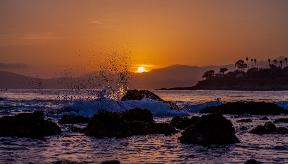 Beach landscape sea coast