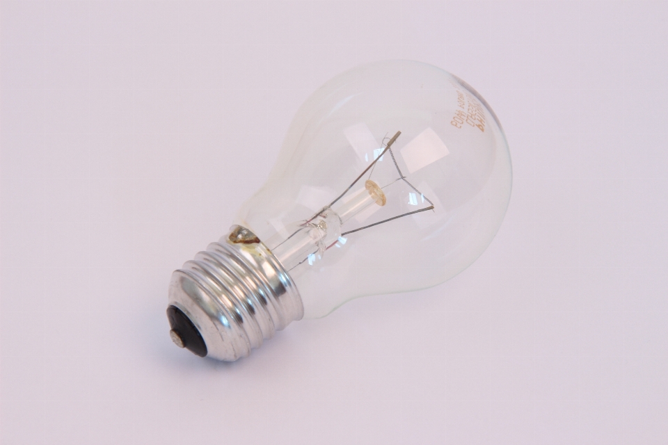 Light white lamp bulb