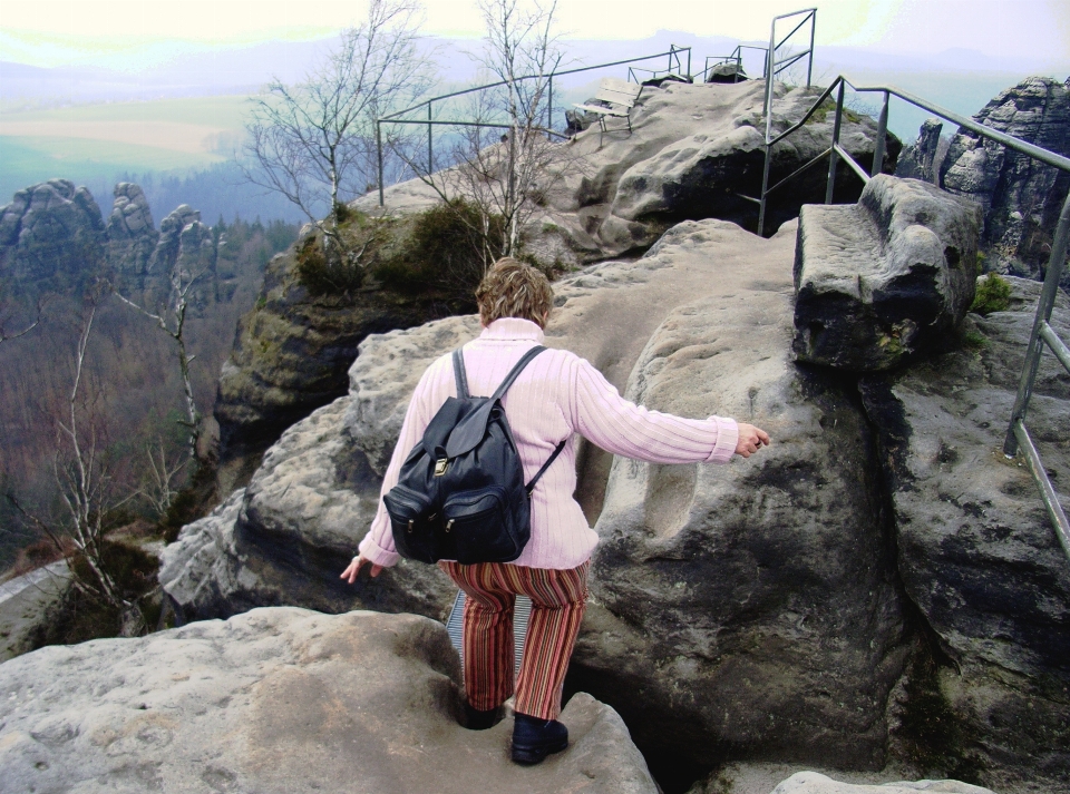 Rock человек гора женщина