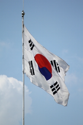 White wind flag blue Photo