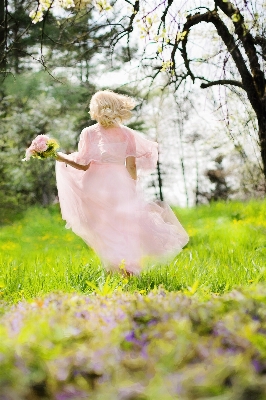 Grass plant woman lawn Photo