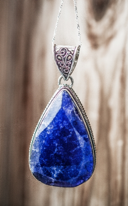 Stone blue jewelry ornament