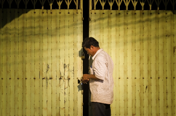 Man travel portrait temple Photo