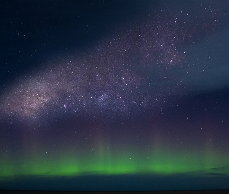 Foto Atmosfera galassia aurora la via lattea
