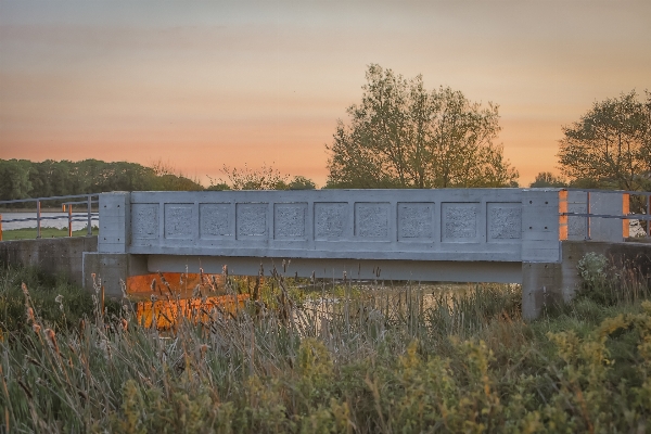 Landscape water fence sky Photo