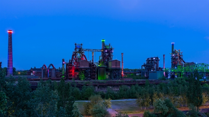 Night cityscape steel red Photo