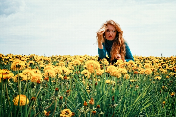 Nature grass plant girl Photo