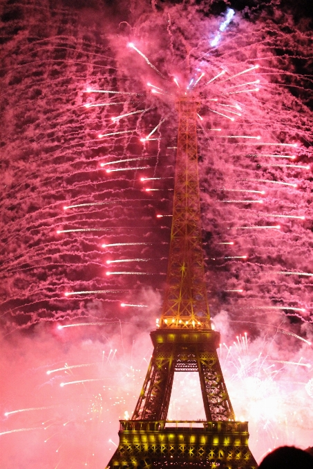 Luz arquitetura noite torre eiffel