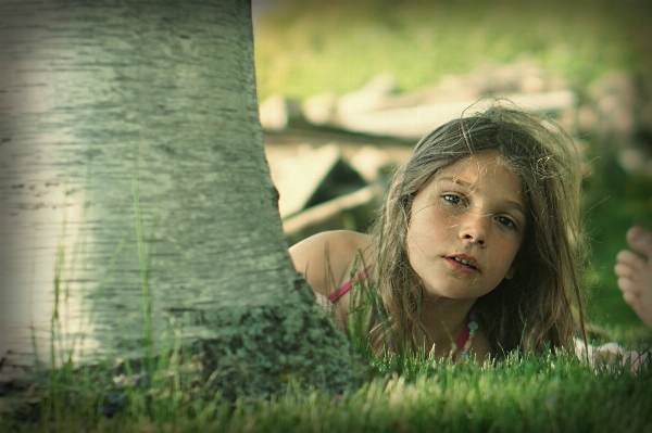 Nature grass person girl Photo