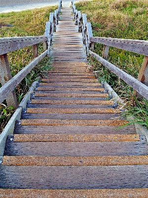 Beach boardwalk bridge traffic Photo