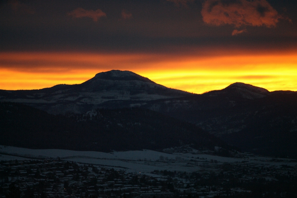 Landschaft horizont silhouette berg