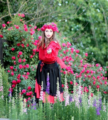 Grass blossom plant girl Photo