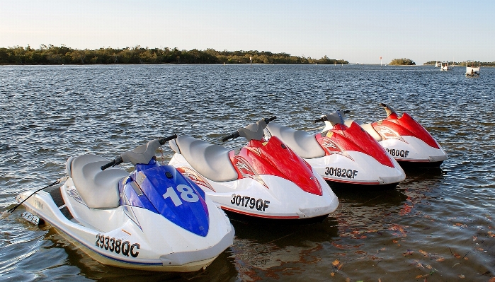 Sea boat wave lake Photo