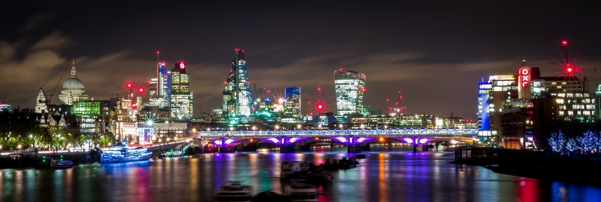 Landscape water bridge skyline Photo