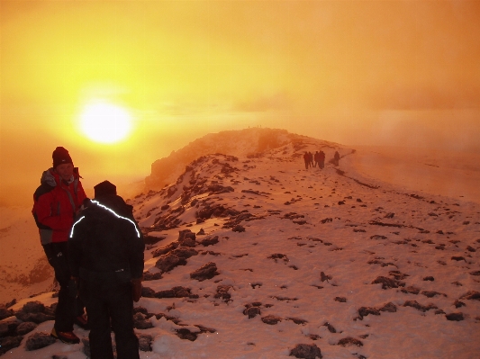 Landscape sand mountain sunrise Photo