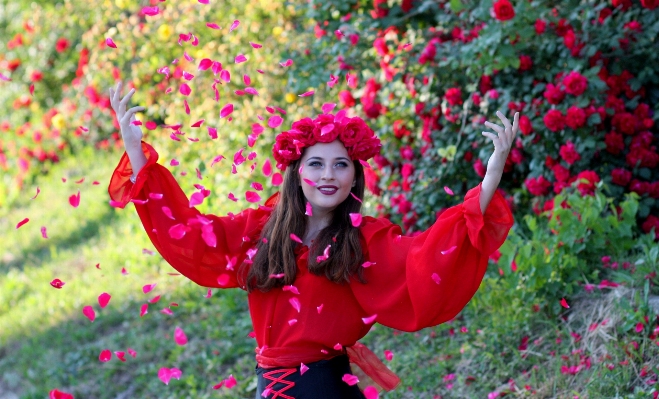 Blossom plant girl meadow Photo