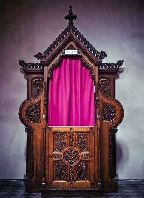 Church furniture confession confessional Photo