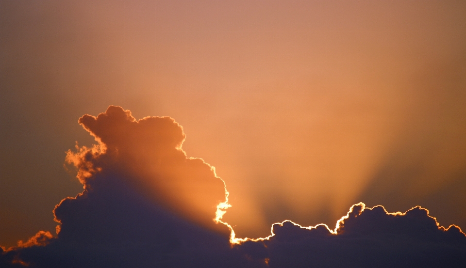 Nuvem céu sol pôr do