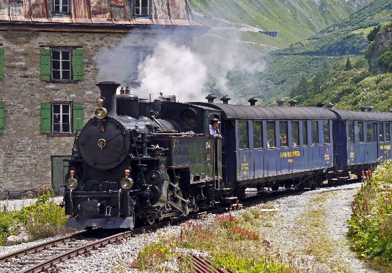 Track railway train smoke Photo