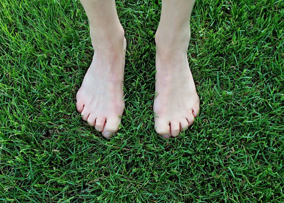 Hand grass shoe lawn