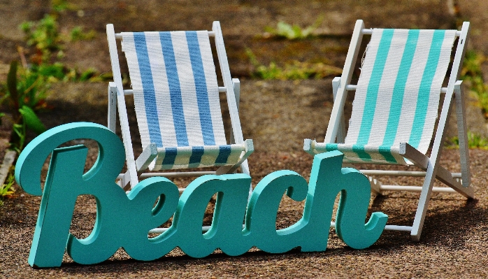 Beach sea sun chair Photo