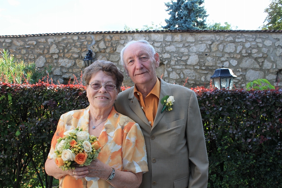 People flower couple wedding